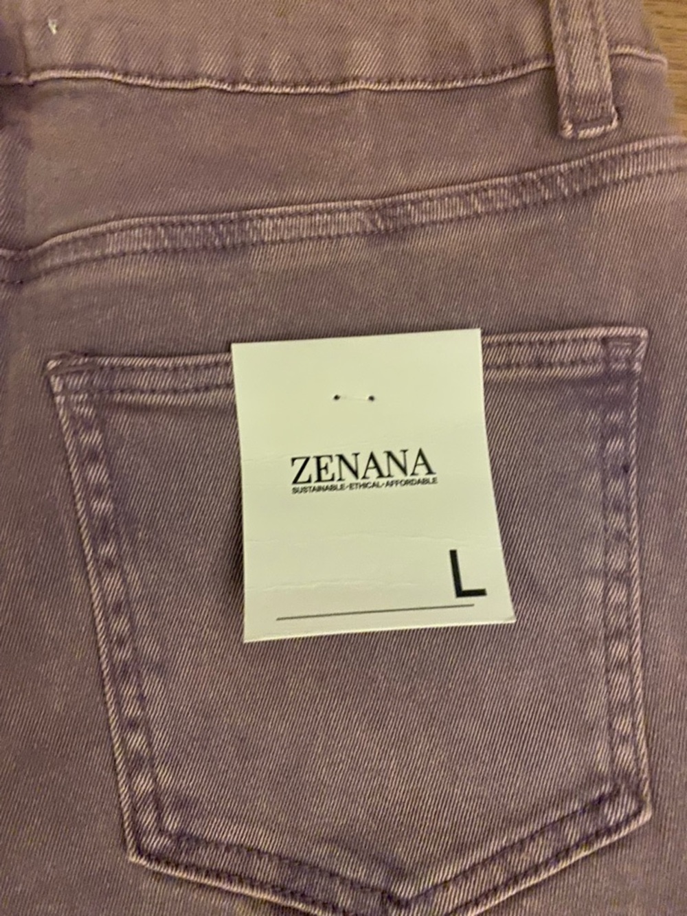 Zenana Outfitters Lavender Wide-Leg Jeans for Women: Size Large - Picture 7 of 9